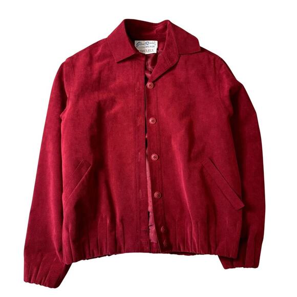 Vintage 1984 Gino Rossi Red Ultrasuede Jacket Size 10 Women's - Picture 1 of 7
